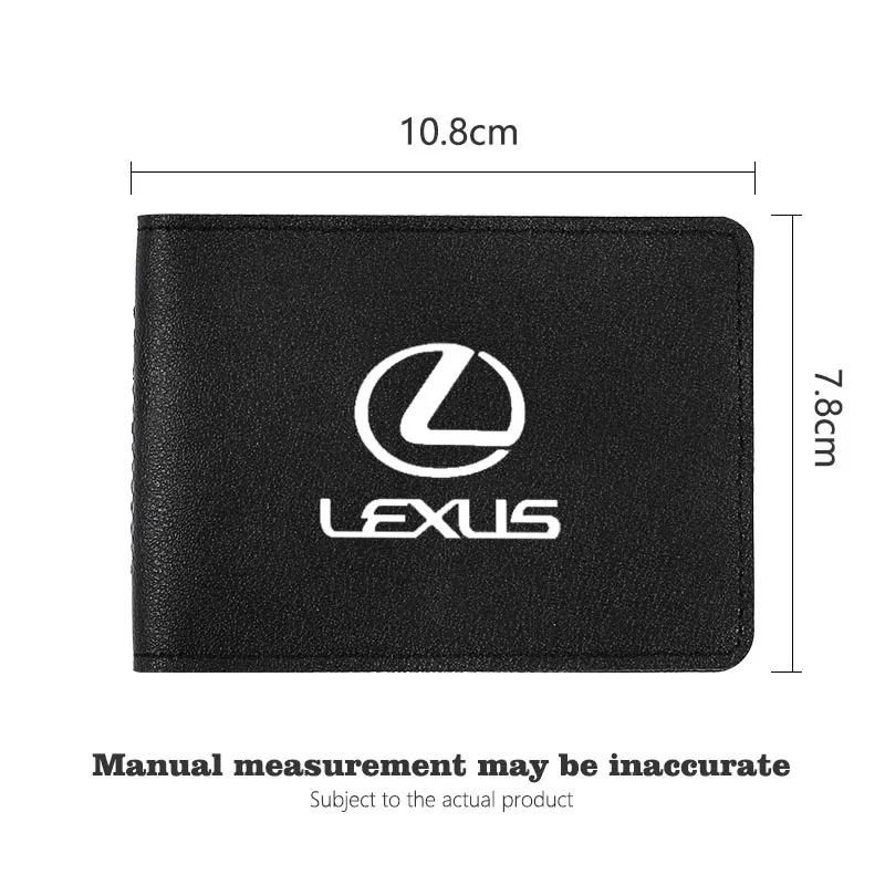 Car Emblem Driver License Cover Leather ID Credit Card Bag For Lexus IS300h NX300h IS250 RX350 NX300 Ct200h LX570 LX600 LX470 LS GC0