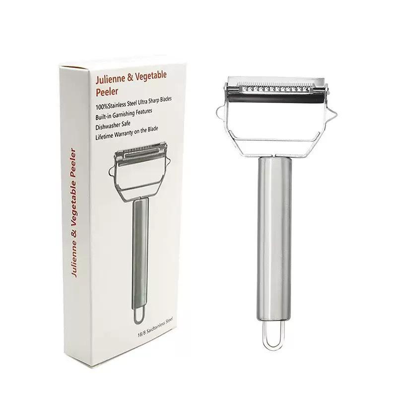 Multifunktionaler Edelstahl-Reibe & Schäler: Radieschenschaber, Kartoffelschneider, Zucchiniraspel