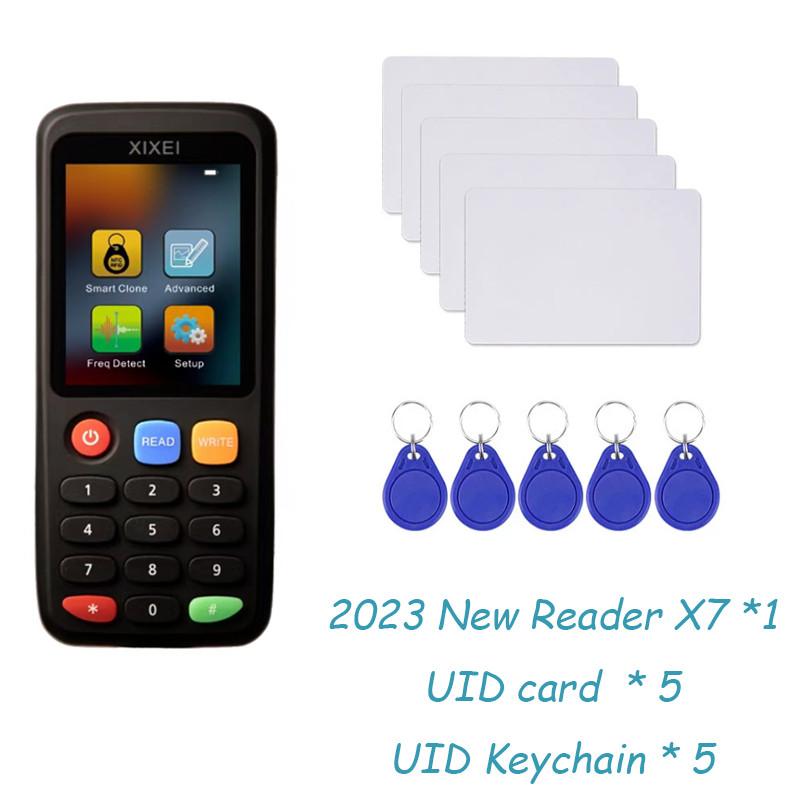 X7 RFID Smart Chip Reader IC ID Token Clone Copier 125Khz Badge Writer 13.56Mhz Tag Duplicator 140x55x17mm