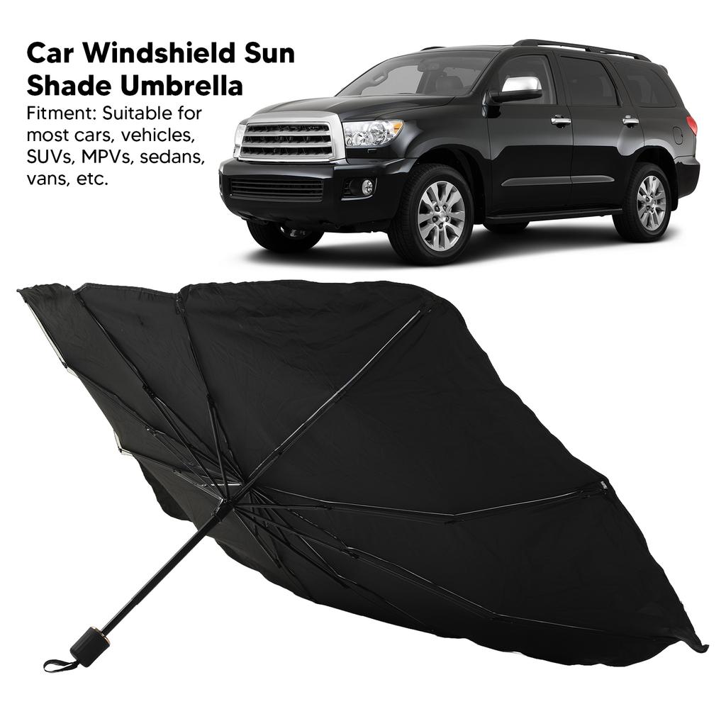 Car Windshield Sun Shade Umbrella UV Protection Anti Slip Heat Resistant Front Windshield Sunshade Umbrella for SUVs MPVs