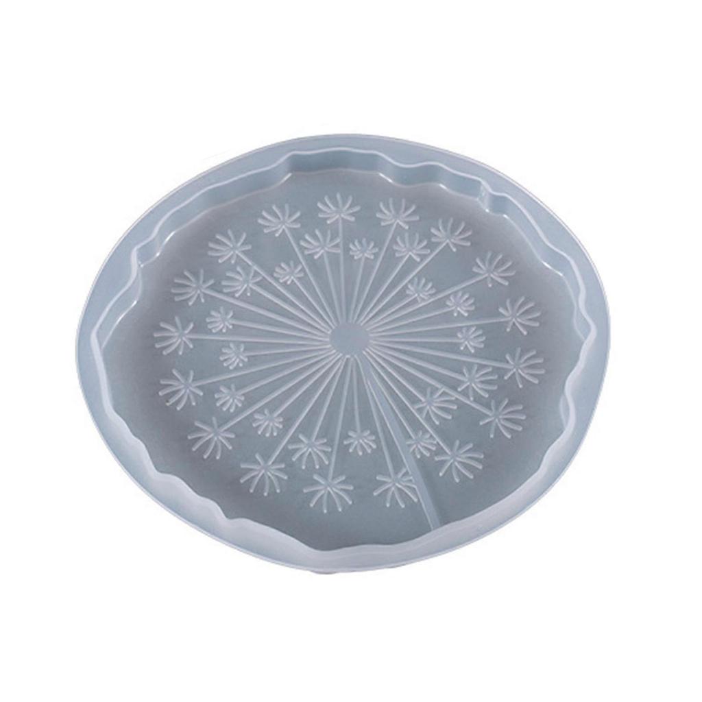 Handmade Irregular Flower Pattern Coaster UV Crystal Epoxy Resin Mold Cup Mat Storage Base Silicone Mould DIY Craft Mold