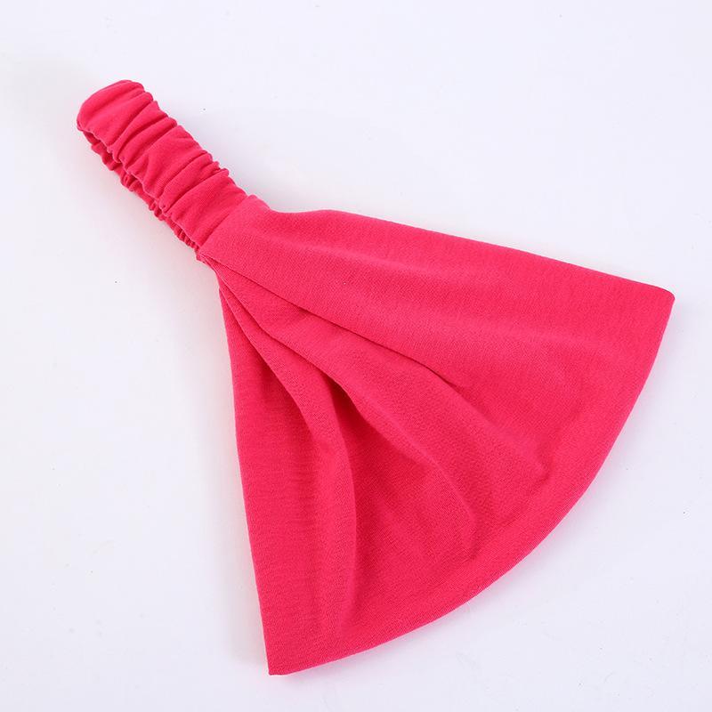1Pcs Makeup Hair Headwrap Women Cotton Headband Turban Solid Color Elastic Hair Bands Yoga Hairband 2In1 Bandana Hair Accessory