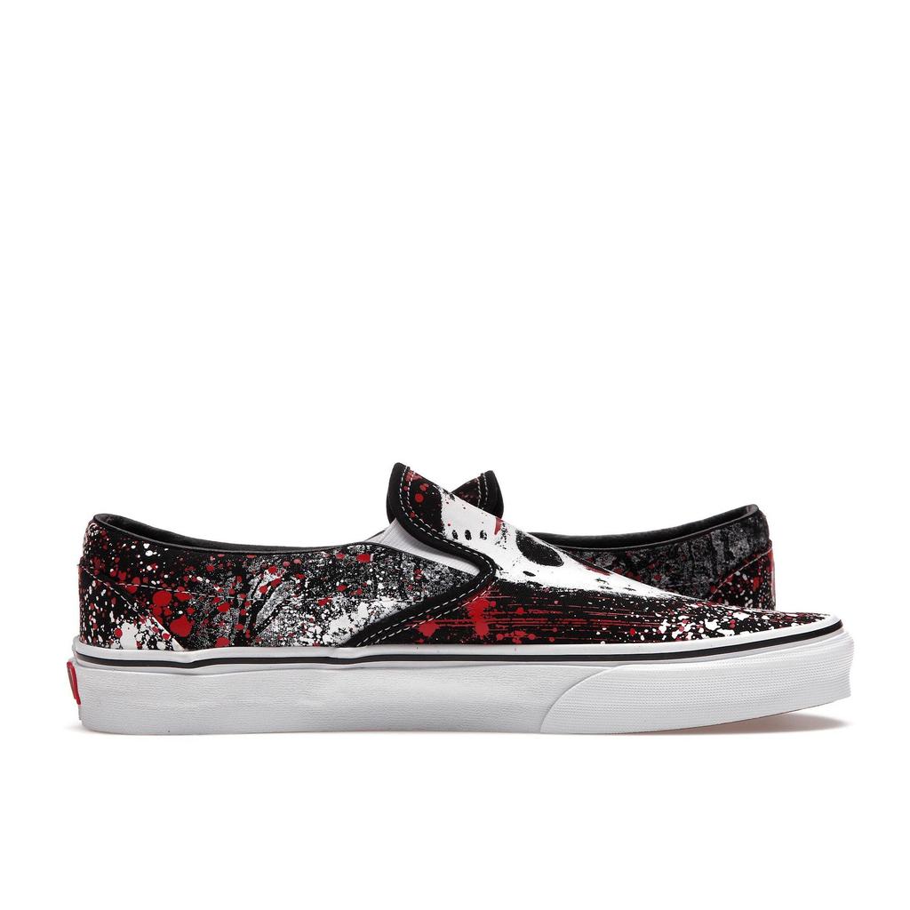 Vans Classiche Slip-On Casa del Terrore Venerdì 13 Unisex Nero Bianco Verificato VN0A4U38ZPL