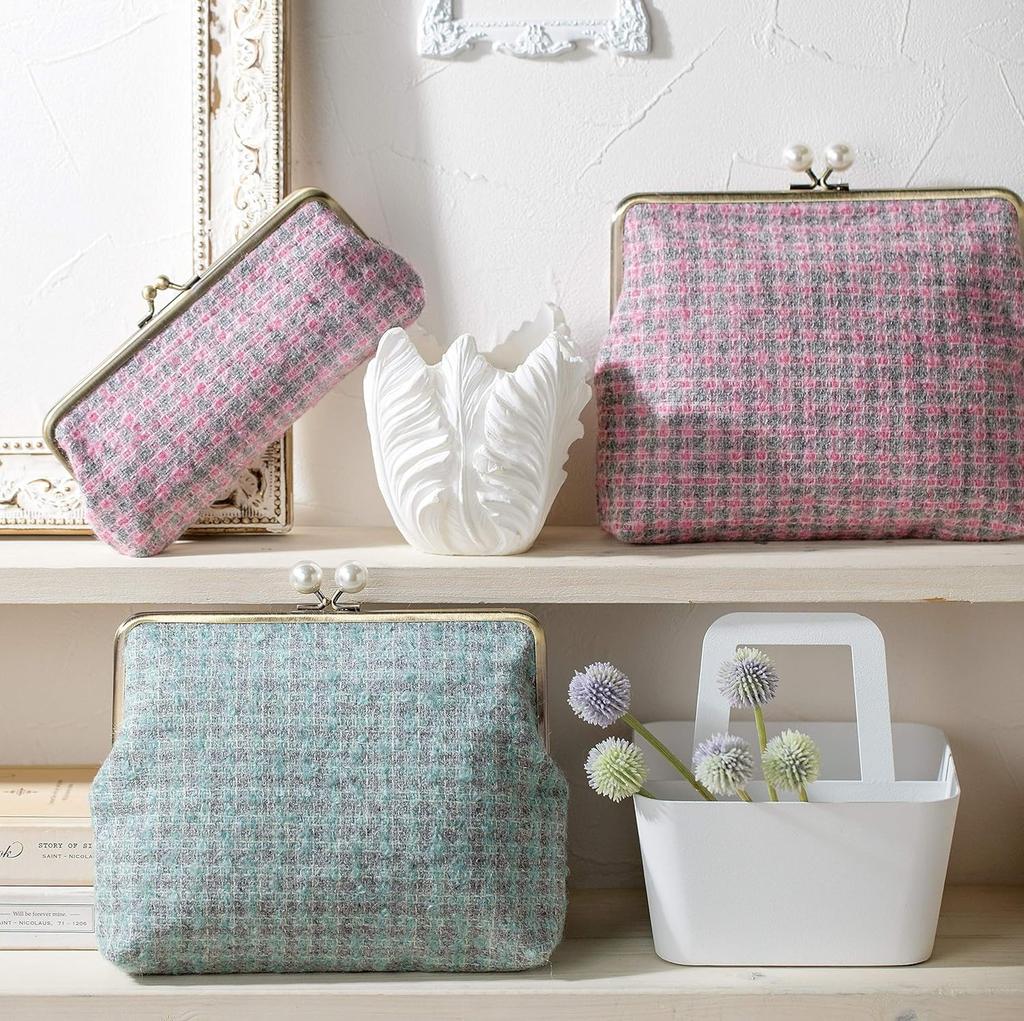 Marushin Large W20 X H16 X Cloth Made with Wool Fabric by 0405009700 Pouch, MOON, UK, D4cm, Green, MOON, UK,