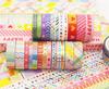 Yubbaex Floral Masking Tape with Gold Foil 27 Suitable for Gift DIY and Notebook Decoration Rainbow 27 Stamping, Rolls, Thin, Wrapping, Crafts, (Light