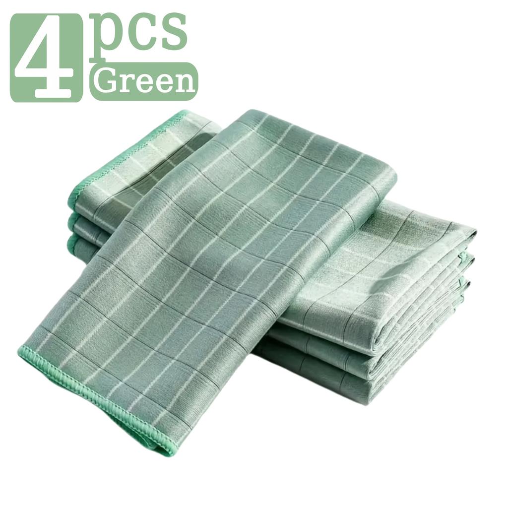 high quality4pcs a Special Absorbent Kitchen Towel for Glass That Leaves No Marks, Ideal for Cleaning Tables, Bowls, Mirrors, Bamboo Fiber Glass