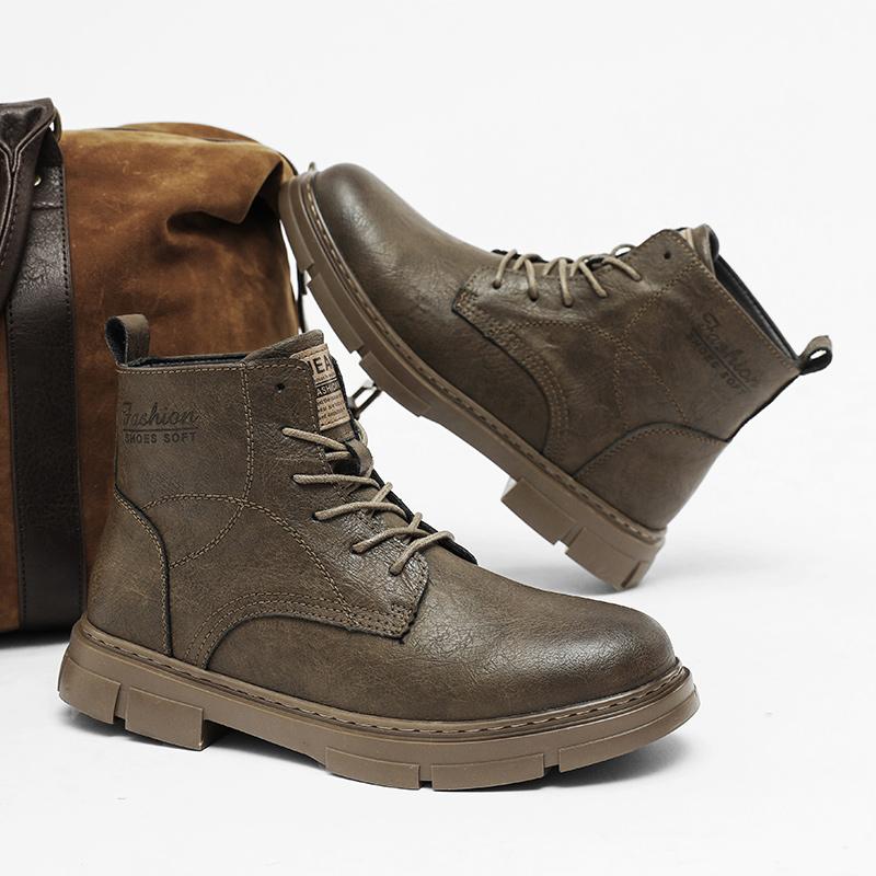 Увеличивающие рост мужские мотоциклетные ботинки противоскользящие мужские ботинки — фото 4