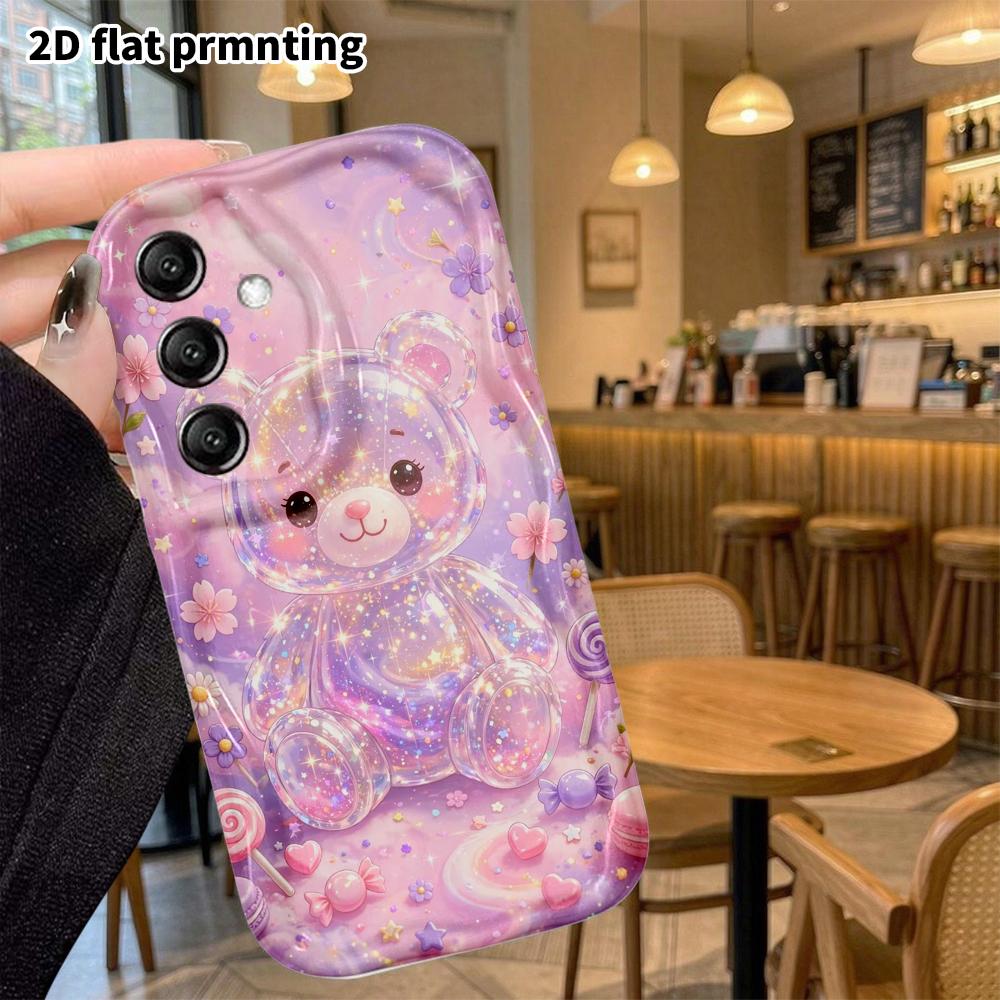 Phone Case: 2D flat design, compatible with Samsung Galaxy A34 A35 M05 M06 S20 S22 S21 FE Plus 5G, transparent hollow crystal, perfect Christmas and H