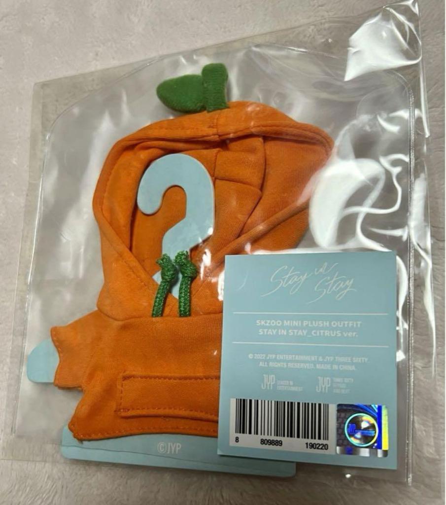 [USED] Anonymous shipping skzoo BbokAri Pogari stuffed toy mandarin orange with clothes