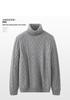 Men's Autumn/Winter 2025 Casual Warm High Collar Chunky Knit Sweater Plus Size Loose Knitwear