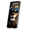 The Lion Hard PC Phone Case For Samsung Galaxy Z Flip 4 5 6 Transparent Cover For Galaxy Z Flip 3 Foldable Shockproof Cases Capa