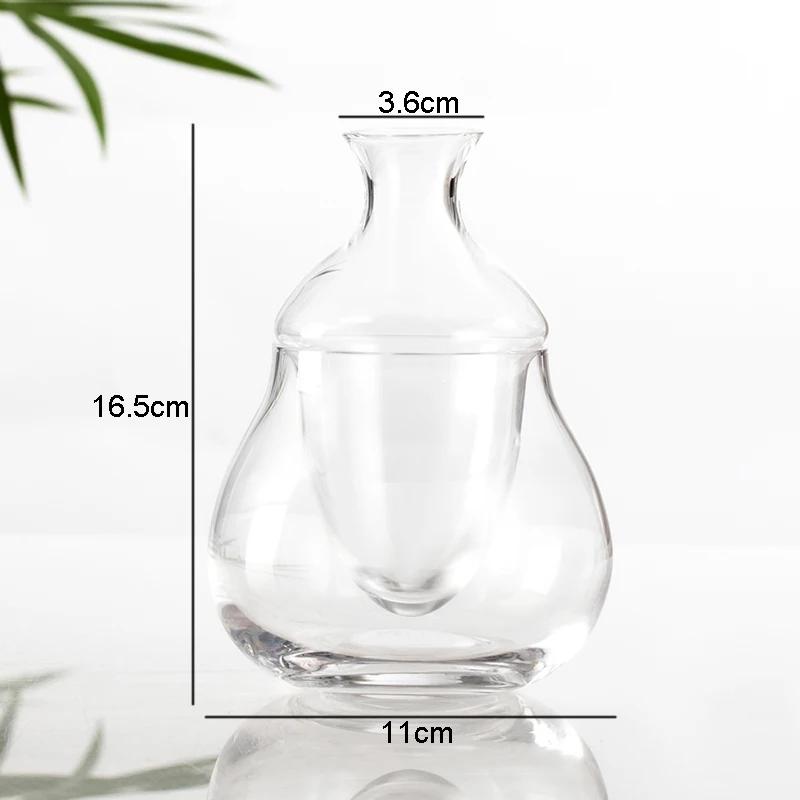 Simple Glass Decanter Ice Wine Bottle Wine Dispenser Bar Tool Creative Restaurant Transparent Decanters Bar Accessories 200ML