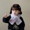 Solid Color Bowknot Scarf Korean Style Kids Plush Scarf Sweet Anti-Cold Neckerchief  Gifts