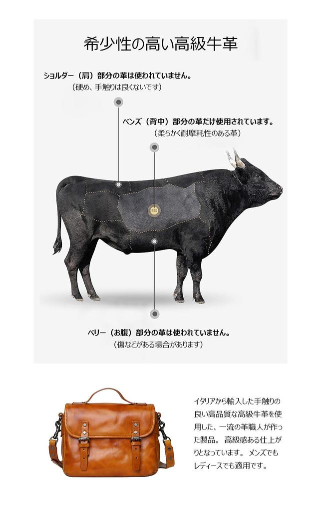 Whatna Antique-Style Tanned Natural Cowhide Leather One-Shoulder Bag for Men, Crossbody Bag, Clutch, Shoulder Bag, Tote Bag with 3 Compartments, Fits