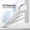 Bärbar Multifunktionell Pincett i Rostfritt Stål med 10X Förstoringsglas