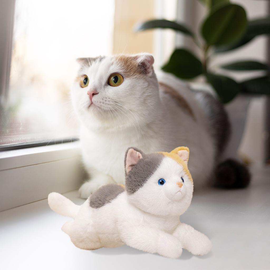 Simulated Striped Cat Plush Toy,Soothing Dolls,Children's  Doll Birthday Gift,1pc,