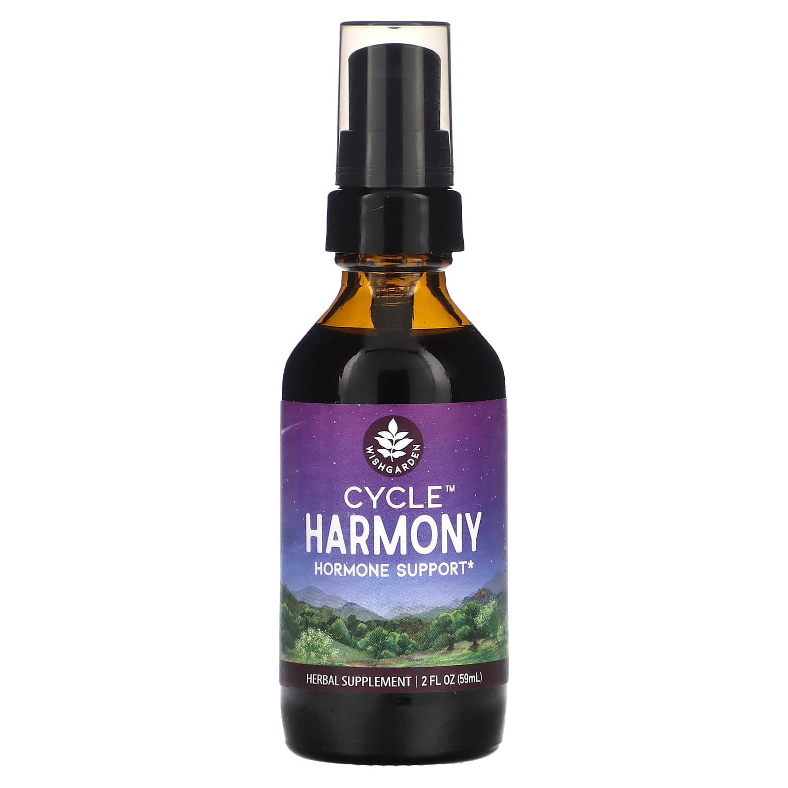 

WishGarden Herbs, Menstrual Harmony, гормональна добавка, 2 рідких унції (59 мл)