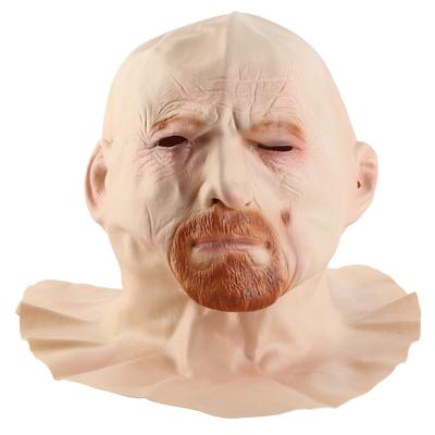 Old Man Face Cover Halloween Latex Headgear Scary Halloween Cosplay Party Props