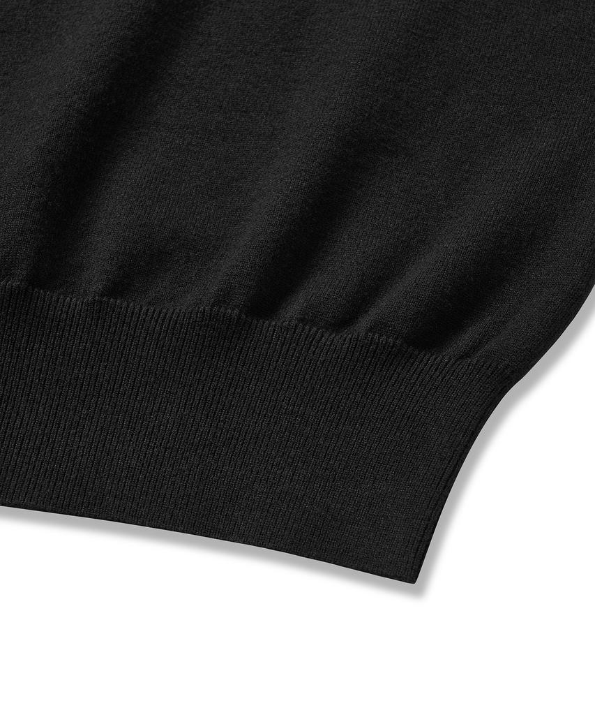 CUZNELLO Soft Collar Knit_Black