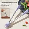 Silicone Food Tongs High Temperature Resistant Non-Slip Cooking Clip Clamp for BBQ Salad Grill Kitchen Accessories