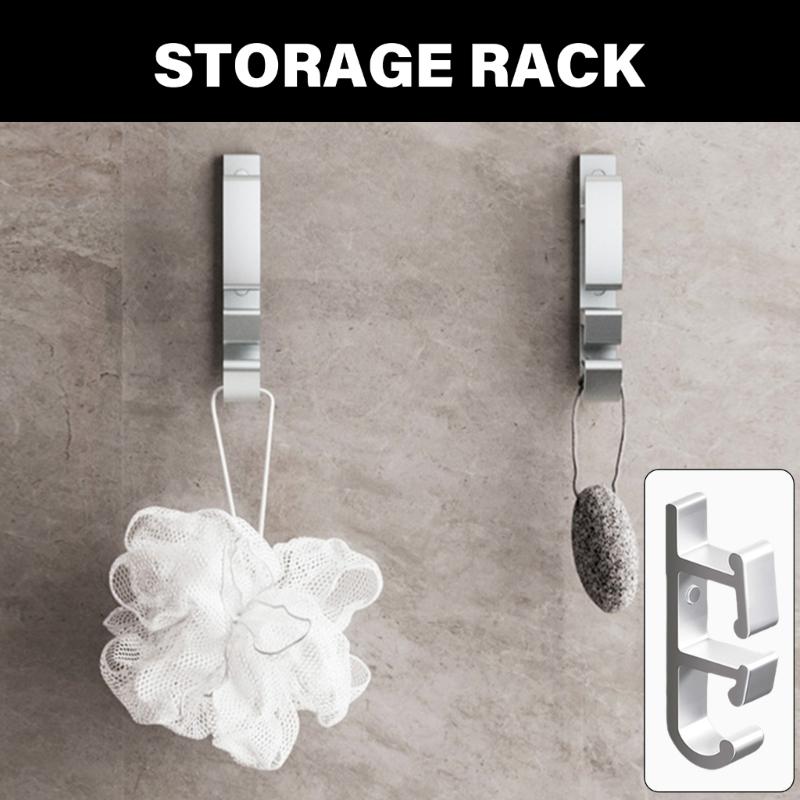 Space Aluminum Washbasin Hook Door Hanger Wall Mounted Washbasin Holder Robes Towel Hook for Bathroom Kitchen Enduring