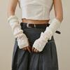 Y2k Long Long Wrist Gloves Knitted Bow Star Arm Warmer Gloves Cold Proof Finger Sleeves Cover Fingerless Gloves JK Accessories