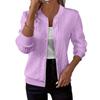 Women's Solid Color Knit Zipper Jacket Coat - Hot Selling Autumn/Winter Long Sleeve Fashion 2026