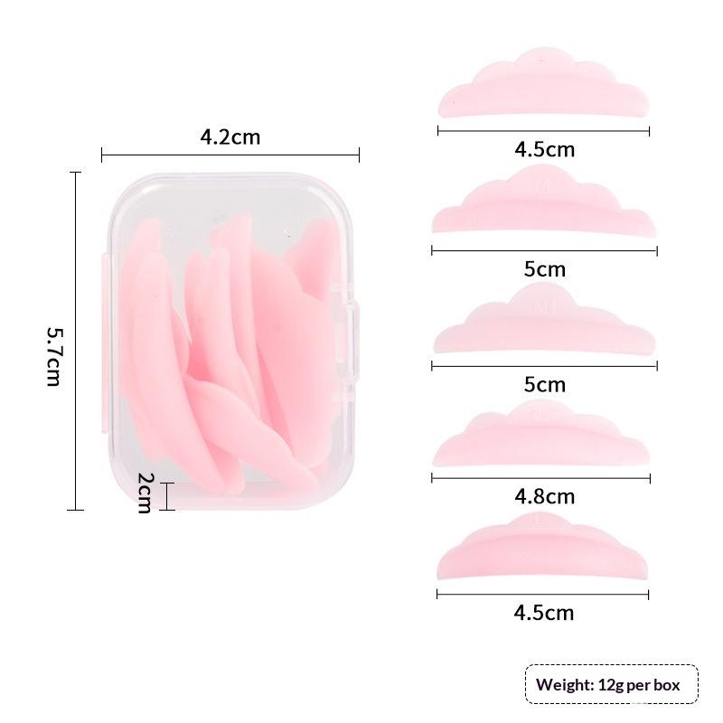 5 Pairs Eyelash Lifting Kit Silicone Lamination Pad Reusable Eyelash Perm Rods 3D Eyelash Curler Accessories Tools