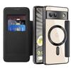 For Google Pixel 7a Magnetic Case Compatible with MagSafe Card Holder Leather Phone Cover
