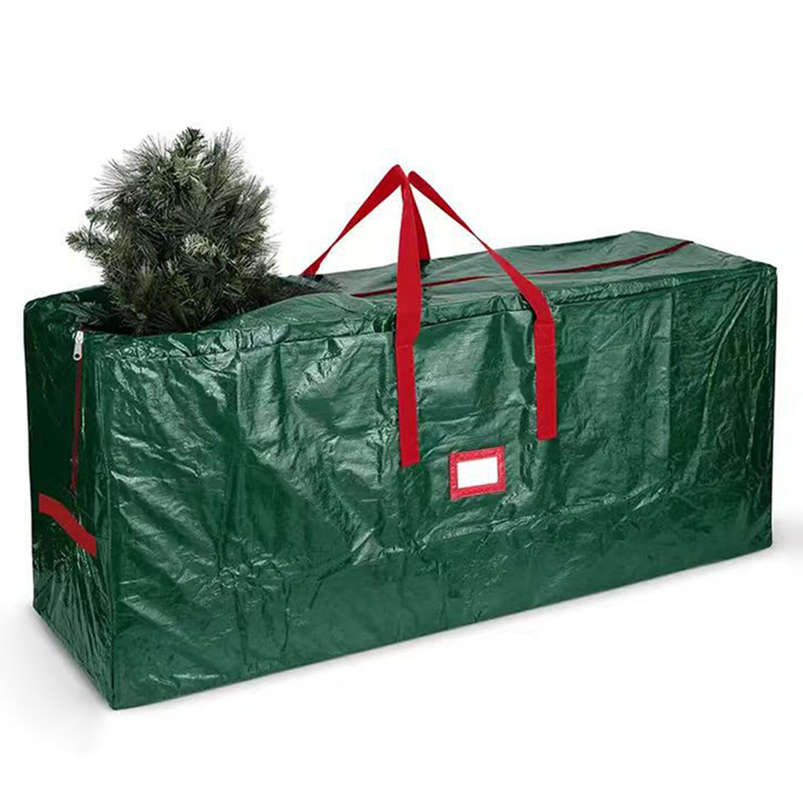 

Christmas Tree Bag Storage Foldable Xmas Decoration Wreath Storage Bag Multifunctional Oxford Cloth Bag Grade Storage Pouch 7.5FT 122X50X38cm зелёный