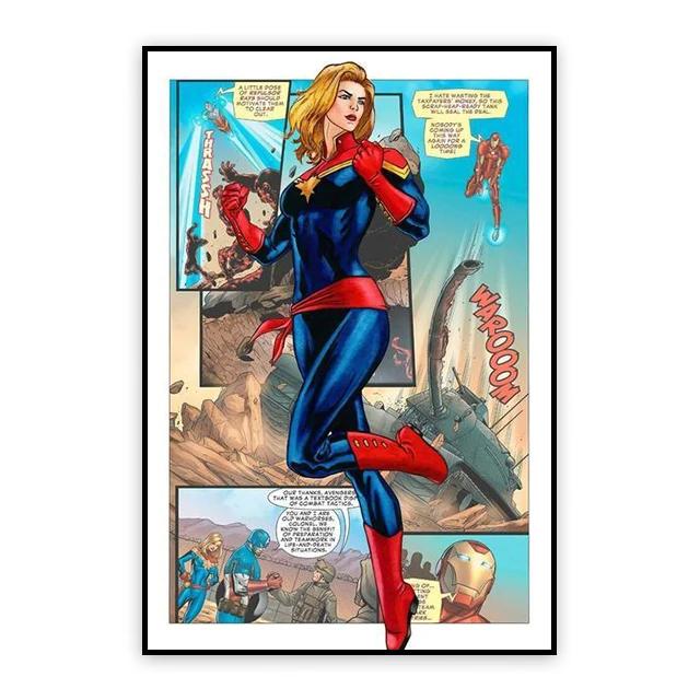 Marvel Movie Poster Spiderman Canvas Painting Iron Man Hulk Wall Art Print Kids Room Decoration Modern Home Decor Gift