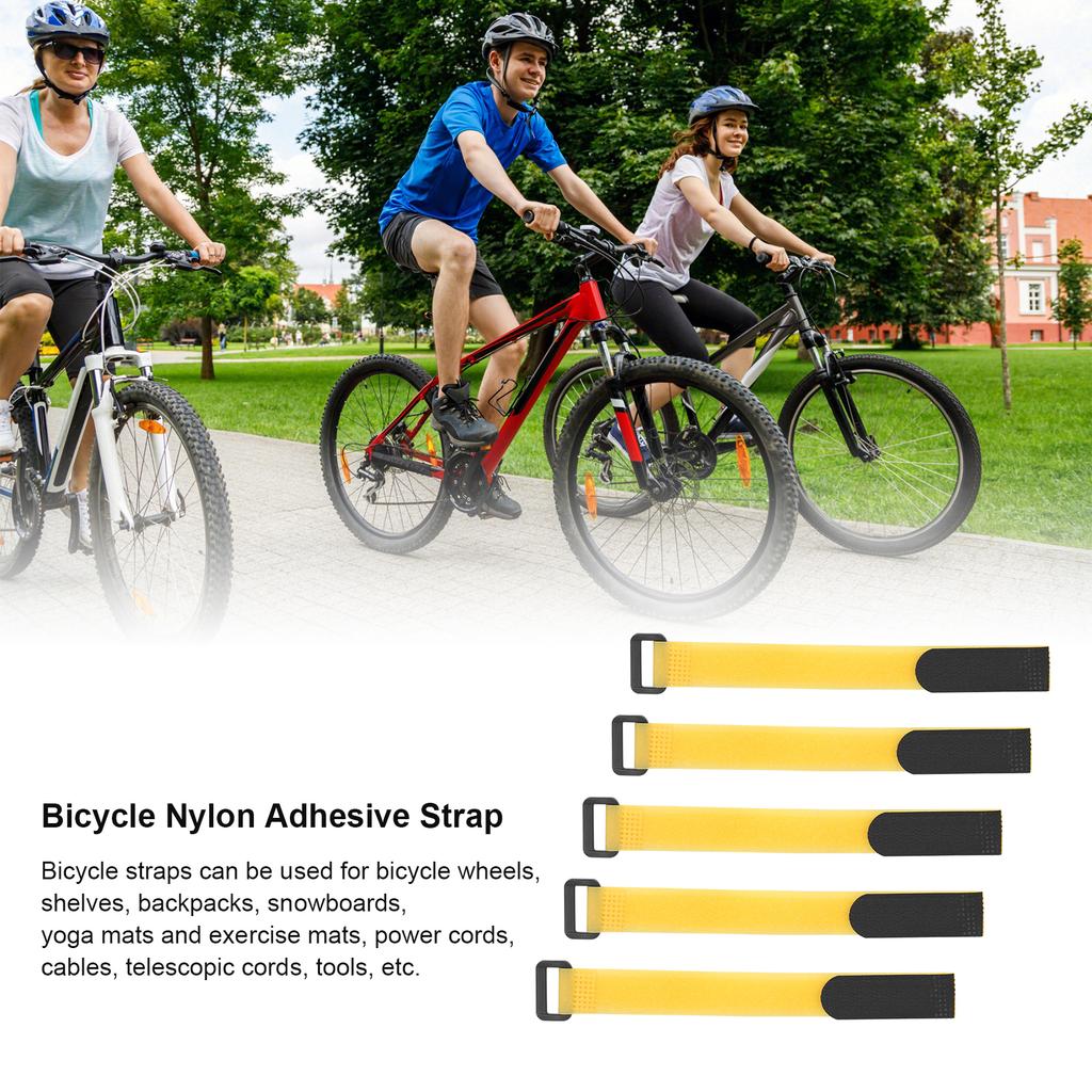 DUUTI 5Pcs 19cm   Handlebar Strap   Nylon Hook   Fixing Tape Adhesive Strap