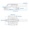 Hand Transfer Pump 720GPH Manual Priming Design with Pump Body Material Reference EPDM Sealing Components and Two Hose Ends for Boat and Motorhome