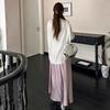 Acetate Fishtail Skirt Summer New Small A-line Skirt Women's Temperament Mid-length High-end Satin Skirt