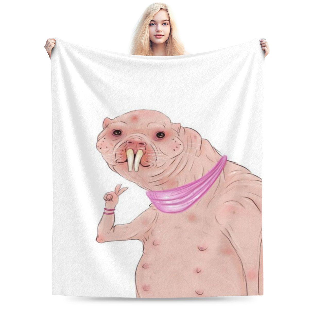 Nakey Mole Rat Custom Warm Decorate Home An UltraSoft Micro Fleece Blanket 75x100cm 30x40in