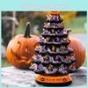 Vibrant Orange Halloween Tree Battery Operated Light Up Decor For Festive Celebrations