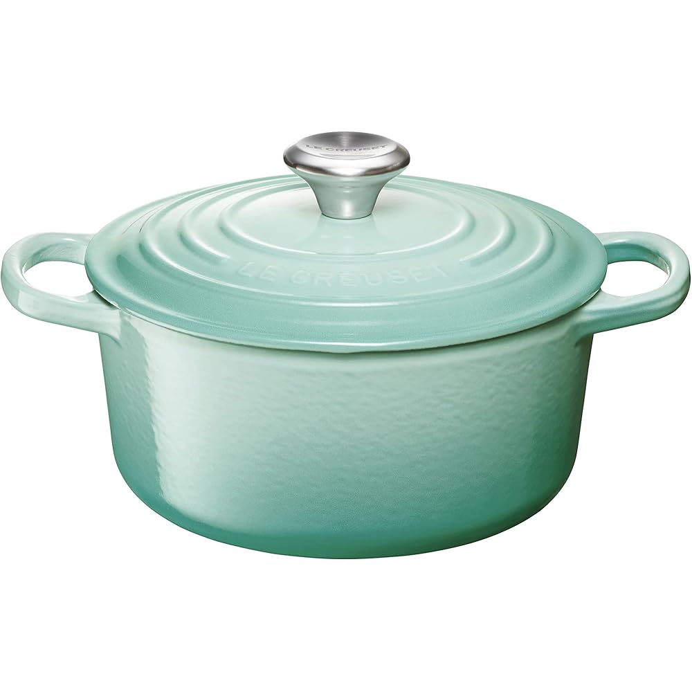 Le Creuset Cast Iron Casserole Cocotte Round 18 cm Cool Mint Induction Oven Safe