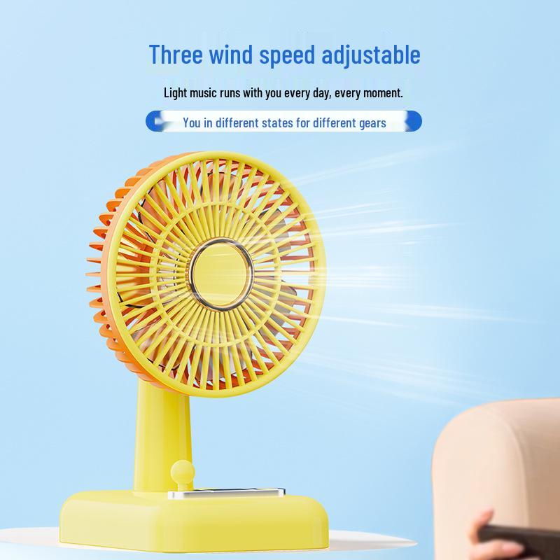 USB Rechargeable Mini Desk Fan - Portable for Dorms and Offices