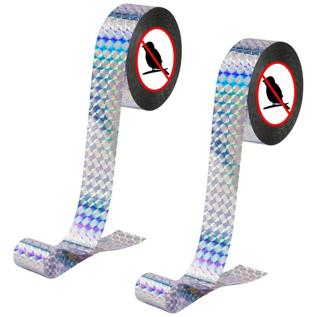 Double-Sided Reflective Bird Scaring Ribbons, Orchard and Garden Bird Strips, Radiation Strips for Protecting Vegetables and