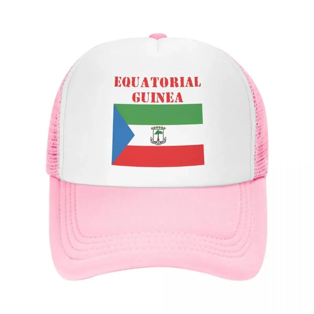 Custom Equatorial Guinea Flag Baseball Cap Unisex Women Personalized Breathable Trucker Hat Streetwear Snapback Dad Hats