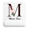 Tapis de souris - PLANETEE - Marie-France Lettre Fleur - Multicolore - 22x18 cm - 3 mm antidérapant
