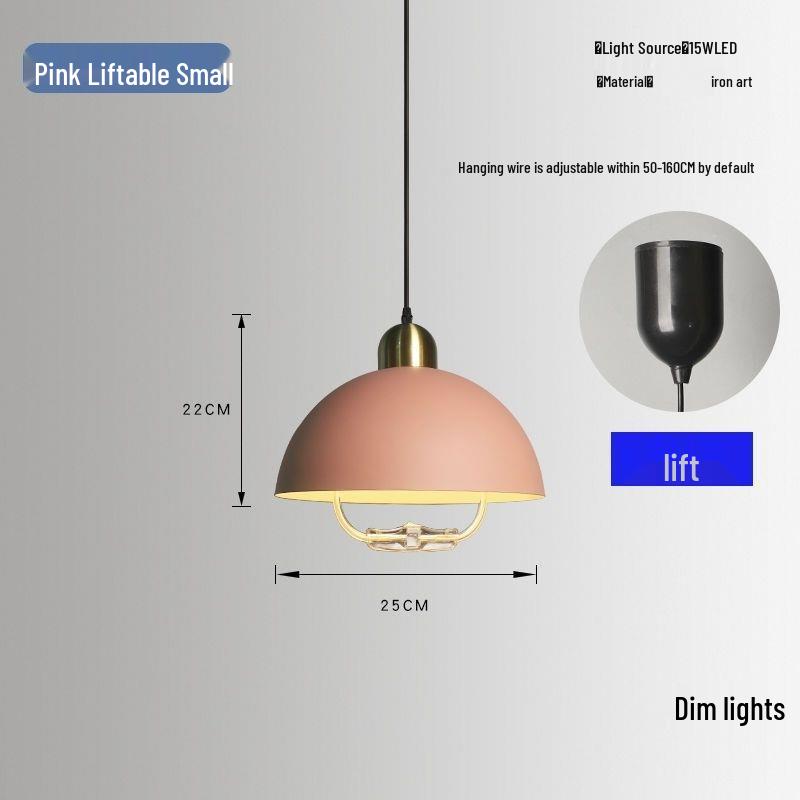 Modern Minimalist Telescopic Macaron Chandelier for Dining, Card, Mahjong, or Study Rooms