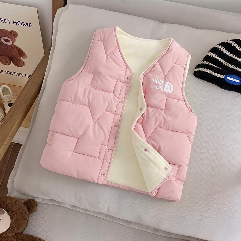 Korean Style Fleece-Lined Cotton Vest for Toddlers – Boys and Girls (Small To Large) Warm Autumn/Winter Clothing
