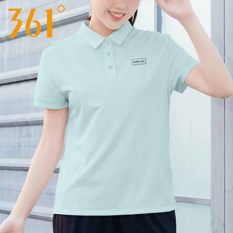 361 Sports Short-Sleeved Women's 2026 Summer New Style Ice Silk Quick-Drying Lapel T-Shirt Top Casual Breathable Polo Shirt for Women