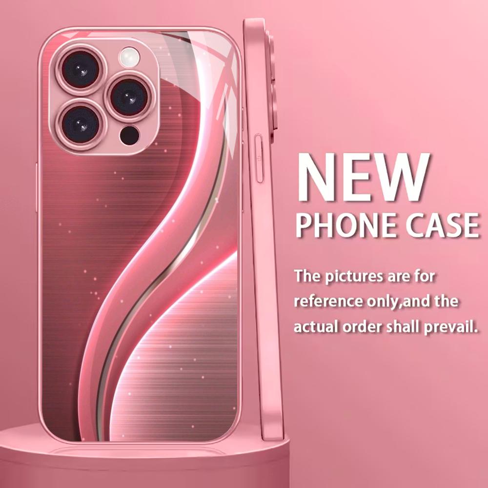 

Посеребренный Чехол из Закаленного Стекла для Телефона для iPhone Чехол для 11/12/13/14/15/16/17 Pro MAX iPhone 17