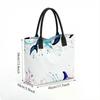  Watercolor Mermaid Tail Printed Tote Bag Large Capacity Fashion Casual Shoulder Handbag for Daily Use