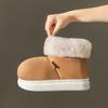 Thick-soled Cotton Slippers Winter Velvet Indoor Home Bag Heel Cotton Shoes Big Hair Mouth Autumn and Winter Warm