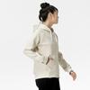 Stretch Sweatshirt Ivory Size Training Wear Women's Hoodie, Heather, S, 32MCC330,