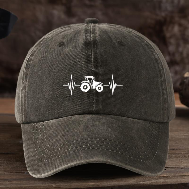 

Fun Tractor Print Baseball Hat Unisex Outdoor Fashion Versatile Duck Hat Trend коричневий