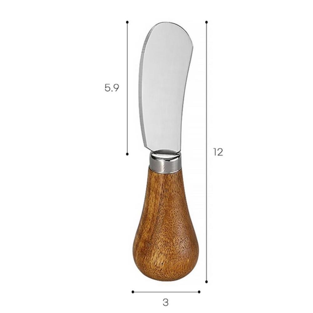Stainless Steel & Wood Butter Knife 3-Piece Set (Butter Knife, (Blade) Knife, and Even a Fork)